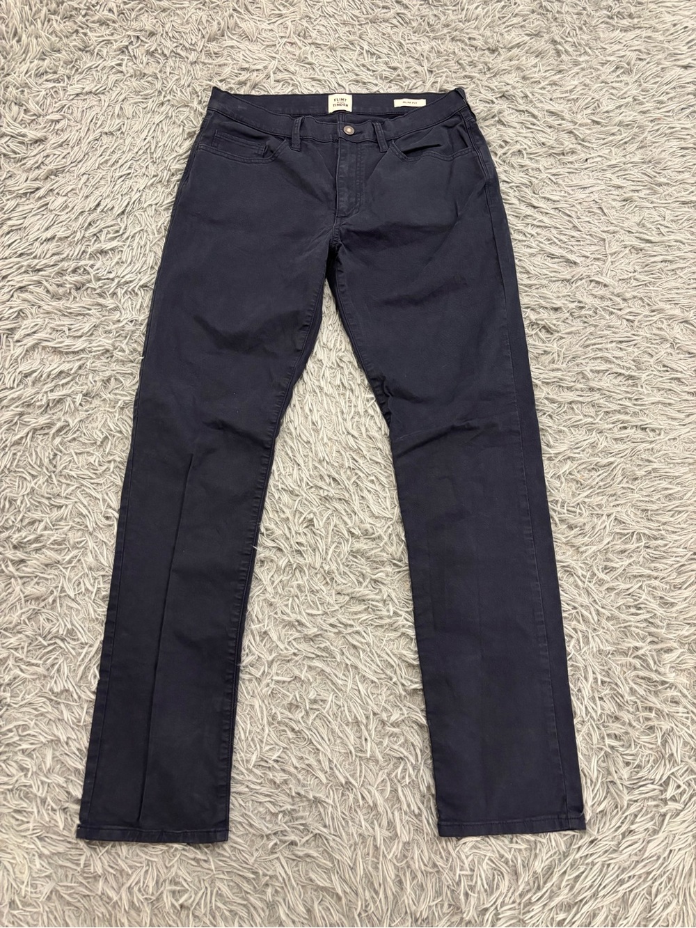 Flint and Tinder 365 Pants Men’s 32x32 Slim Fit Blue Stretch Twill Chino Minimal